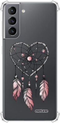 Coque EVETANE Souple Galaxy S21 5G Attrape Coeur