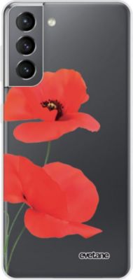 Coque EVETANE 360° Galaxy S21 5G Coquelicot