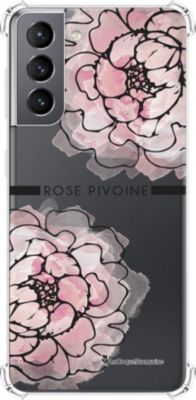 Coque EVETANE Souple Galaxy S21 5G Rose Pivoine Coque EVETANE Souple Galaxy S21 5G Rose Pivoine
