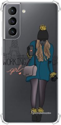 Coque EVETANE Souple Galaxy S21 5G Working Girl