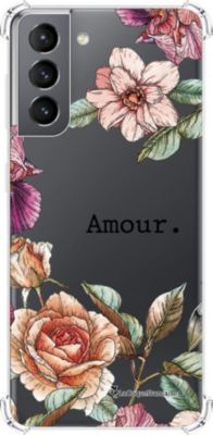 Coque EVETANE Souple Galaxy S21 5G Fleurs Rétro Coque EVETANE Souple Galaxy S21 5G Fleurs Rétro