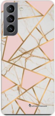 Coque EVETANE 360° Galaxy S21 5G Marbre Rose