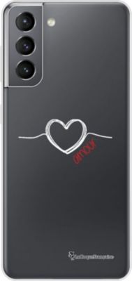 Coque EVETANE 360° Galaxy S21 5G Coeur Blanc