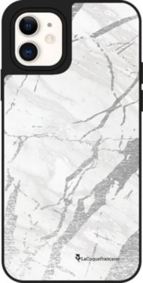 Coque EVETANE Miroir iPhone 12 Mini Marbre Gris