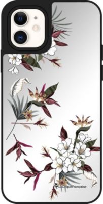 Coque EVETANE Miroir iPhone 12 Mini Fleurs Sauvages