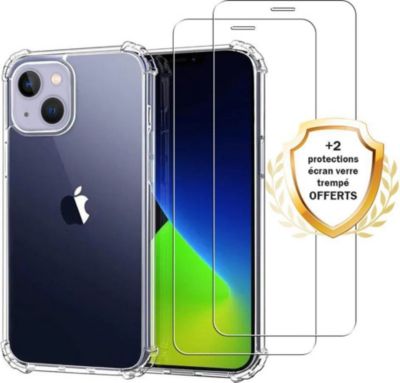 Coque EVETANE iPhone 13 + 2 Vitres