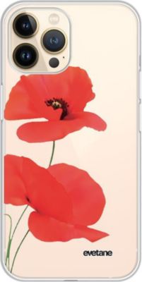 Coque EVETANE 360° iPhone 13 Pro Coquelicot