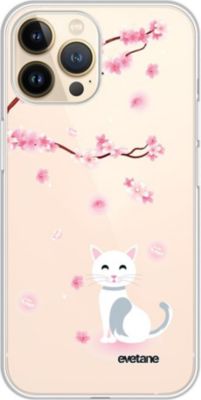 Coque EVETANE 360° iPhone 13 Pro Chat Fleurs Coque EVETANE 360° iPhone 13 Pro Chat Fleurs