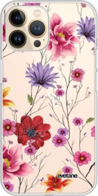 Coque EVETANE 360° iPhone 13 Pro Fleurs Pastel Coque EVETANE 360° iPhone 13 Pro Fleurs Pastel