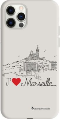 Coque EVETANE Silicone iPhone 12/12 Pro J'♥ Marseille