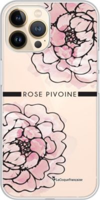 Coque EVETANE 360° iPhone 13 Pro Rose Pivoine