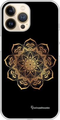 Coque EVETANE 360° iPhone 13 Pro Mandala Or