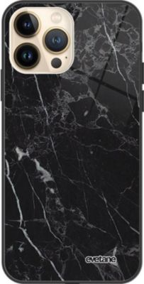 Coque EVETANE Soft Touch iPhone 13 Pro Marbre Noir