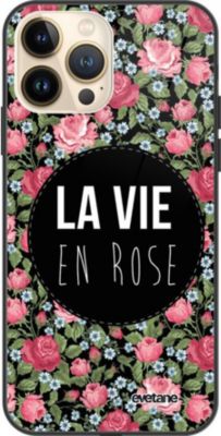Coque EVETANE Soft Touch iPhone 13 Pro La Vie En Rose