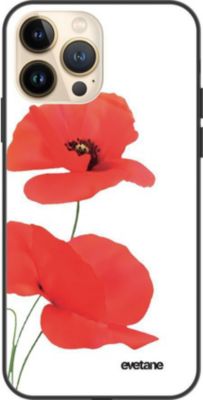 Coque EVETANE Soft Touch iPhone 13 Pro Coquelicot