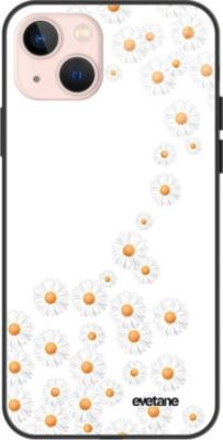 Coque EVETANE Soft Touch iPhone 13 Marguerite