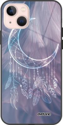 Coque EVETANE Soft Touch iPhone 13 Lune Rêve