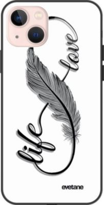 Coque EVETANE Soft Touch iPhone 13 Mini Love Life