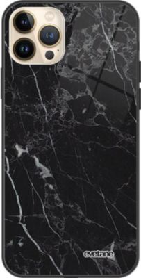 Coque EVETANE Soft Touch iPhone 13 Pro Max Marbre Noir