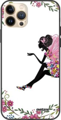 Coque EVETANE Soft Touch iPhone 13 Pro Max Fée Fleur