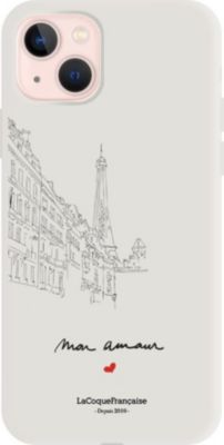 Coque EVETANE Silicone iPhone 13 Amour Paris