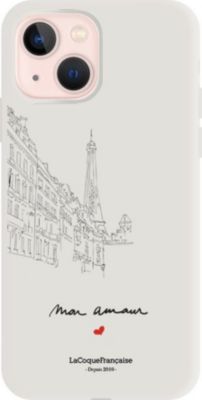 Coque EVETANE Silicone iPhone 13 Mini Amour Paris