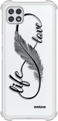 Coque EVETANE Silicone Galaxy A22 Love Life