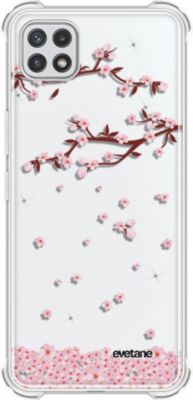 Coque EVETANE Silicone Galaxy A22 5G Chute De Fleurs