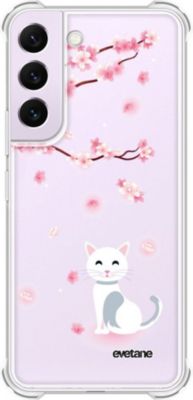 Coque EVETANE Souple Galaxy S21 FE Chat Fleurs Coque EVETANE Souple Galaxy S21 FE Chat Fleurs