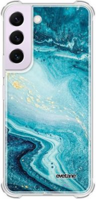 Coque EVETANE Souple Galaxy S21 FE Marbre Bleu Coque EVETANE Souple Galaxy S21 FE Marbre Bleu