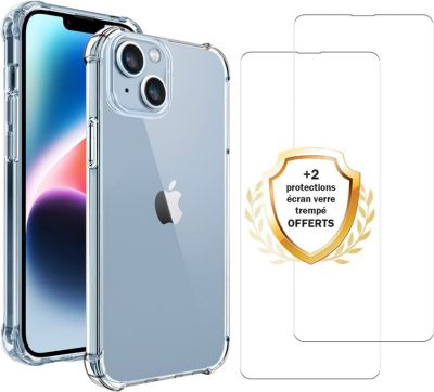 Coque EVETANE iPhone 14 + 2 Vitres Coque EVETANE iPhone 14 + 2 Vitres