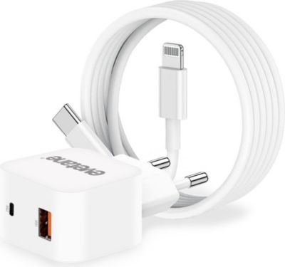 Chargeur secteur EVETANE iPhone 25W + câble 2m (MFi) Chargeur secteur EVETANE iPhone 25W + câble 2m (MFi)