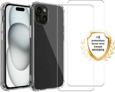 Coque EVETANE iPhone 15 + 2 Vitres Coque EVETANE iPhone 15 + 2 Vitres