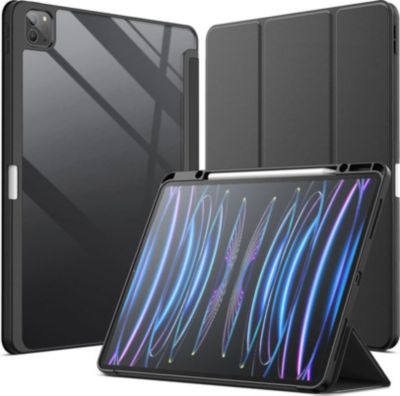 Etui EVETANE iPad Pro 12.9'' Noir/Transparent