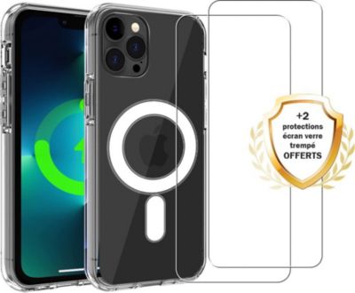 Coque EVETANE Magsafe iPhone 13 Pro + 2 Vitres Coque EVETANE Magsafe iPhone 13 Pro + 2 Vitres