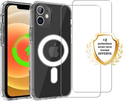 Coque EVETANE Magsafe iPhone 12/12 Pro + 2 Vitres