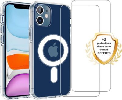 Coque EVETANE Magsafe iPhone 12 Mini + 2 Vitres Coque EVETANE Magsafe iPhone 12 Mini + 2 Vitres