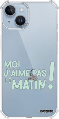 Coque EVETANE Souple iPhone 14 Pas Le Matin