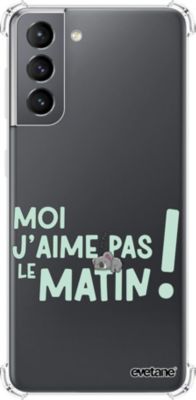 Coque EVETANE Souple Galaxy S21 5G Pas Le Matin