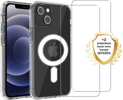 Coque EVETANE Magsafe iPhone 13 Mini + 2 Vitres Coque EVETANE Magsafe iPhone 13 Mini + 2 Vitres