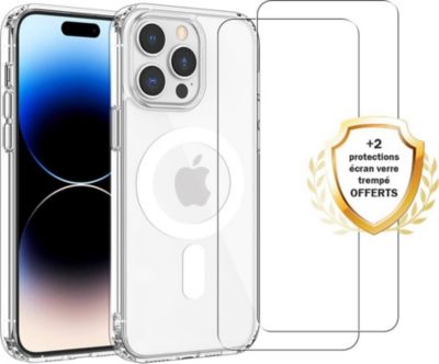 Coque EVETANE Magsafe iPhone 14 Pro Max + 2 Vitres Coque EVETANE Magsafe iPhone 14 Pro Max + 2 Vitres