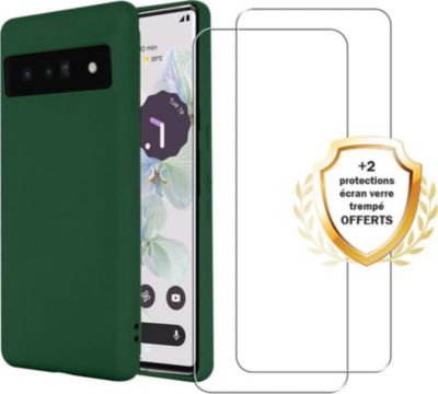 Coque EVETANE Pixel 7 Vert + 2 Vitres