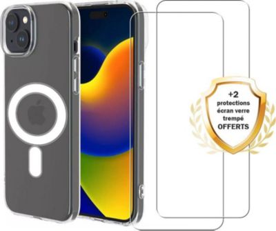Coque EVETANE Magsafe iPhone 15 + 2 Vitres
