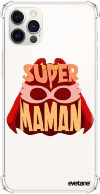 Coque EVETANE Souple iPhone 12/12 Pro Super Maman Coque EVETANE Souple iPhone 12/12 Pro Super Maman