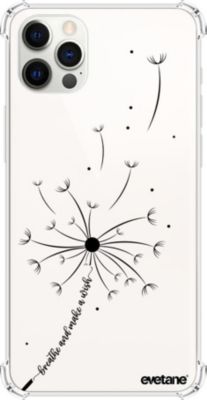 Coque EVETANE Souple iPhone 12/12 Pro Pissenlit Wish