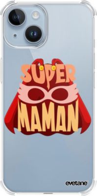 Coque EVETANE Souple iPhone 14 Super Maman Coque EVETANE Souple iPhone 14 Super Maman