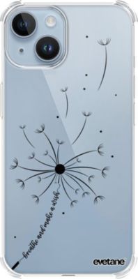 Coque EVETANE Souple iPhone 14 Pissenlit Wish