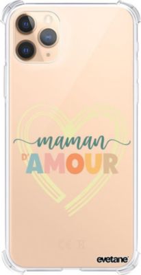 Coque EVETANE Souple iPhone 11 Pro Maman d'Amour
