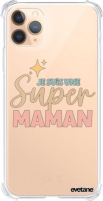 Coque EVETANE Souple iPhone 11 Pro Super Maman