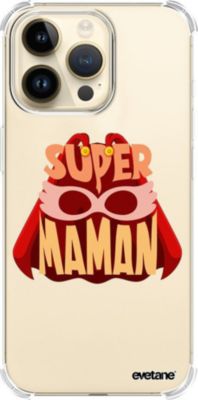 Coque EVETANE Souple iPhone 14 Pro Max Super Maman